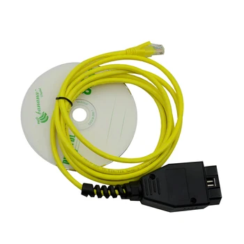 1-10vnt ESYS 3.23.4 V50.3 Duomenų Kabelis b-mw ENET Ethernet su OBD2 OBD Sąsaja E-SYS ICOM Kodavimo Kabelis, skirtas F-serijos
