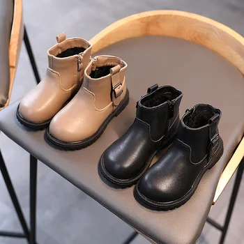 1-12 metų vaikų žiemos didelis vaikiški batai 2020 bamblys berniukų, mergaičių batai sportbačiai Martin kulkšnies rudenį odiniai batai kūdikiams