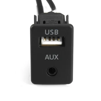 1.5 M, 3,5 mm USB AUX Stereo Kabelis Moteris 2 RCA Male Automobilių Valtis Ta Flush Mount ABS Automobilių Elektronikos Priedai