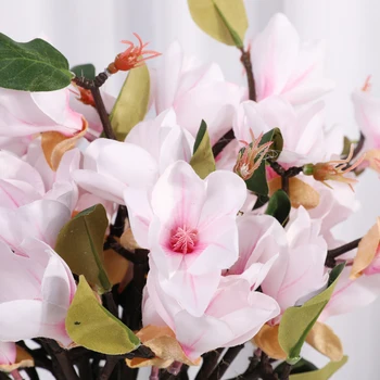 1 vnt Rožių rožė Dirbtinis magnolija Netikrą krepo Gėlių kalmarai Vestuvių dekoravimas gėlių vaza