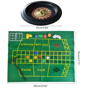10 colių Ruletė Žaidimas su staltiesė Poker Chips Baras Partijos Tarybą Žaidimas