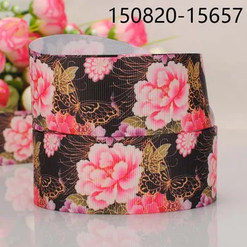 10 kieme 1 - 1/2 ( 38 mm ) karšto naujas Kimono gėlių juostelės modelio spausdintos juostelės, 