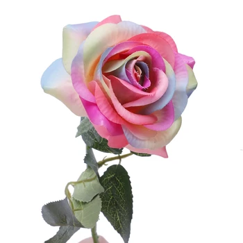 10 vnt Latekso Nekilnojamojo Touch Rose Dekoro Rose Dirbtinės Gėlės Šilko Gėlės, Gėlių Vestuvių Puokštė Namuose Šalis Dizainas Gėlės Vaivorykštė