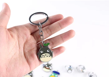 10 vnt./set Anime Totoro Cosplay piršto žiedą, karoliai keychain Metalo Core Dovanos, Dėžutės, Pakavimo