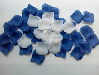 1000pcs 10packs Royal blue baltas Netikrą rožių žiedlapiai vestuvių puošybos festivalis šalis tiekia petalas de rosa dirbtinis