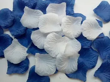 1000pcs 10packs Royal blue baltas Netikrą rožių žiedlapiai vestuvių puošybos festivalis šalis tiekia petalas de rosa dirbtinis