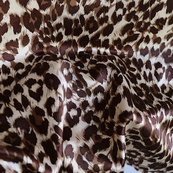 100cm*120cm Afrikos Leopard Šilkiniai Satino Audinys Minkštas Šalikas Medžiagos Charmeuse