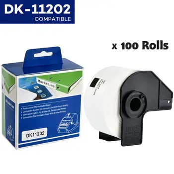 100Rolls DK-1202 Suderinama Brolis Etiketės DK-11202 DK 1202 DK 202 Die-Cut Standartinis Adresas Etiketės QL570 QL700