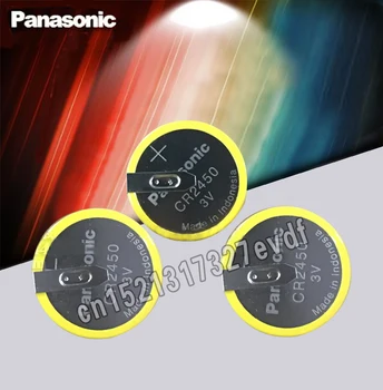 100VNT/DAUG Originalių Panasonic CR2450 su kaiščiais 3V moneta ląstelių 2450 ličio baterija