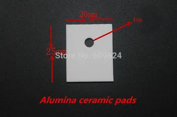 (100vnt/lot) 20x25x1mm Aliuminio oksido keramikos pagalvėlės šilumai laidžios izoliacija lapas aukštai temperatūrai atsparus Šilumos Kriaukle-247