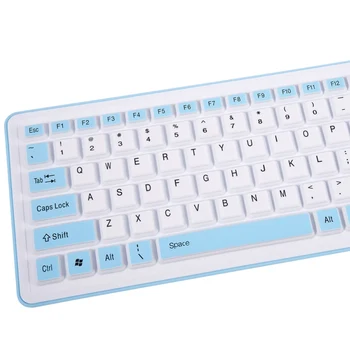 103 Klavišai Sulankstoma Silikoninė Klaviatūra USB Laidinio Silicio Lankstus, Minkštas Neperšlampamas suristi Silikagelio Klaviatūra KOMPIUTERIUI Laptopo