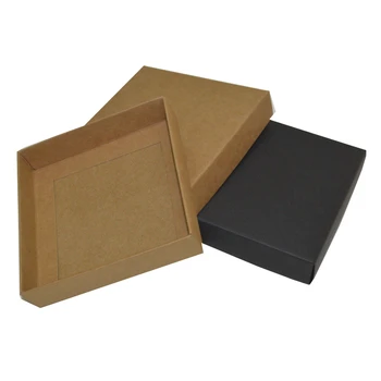 10vnt 10 dydis dovana cardbord dėžutė su dangteliu baltas juodas mažas, dovanų dėžutes, pakavimo didelis kraft dovanų popieriaus langelį, slapukas pakavimo