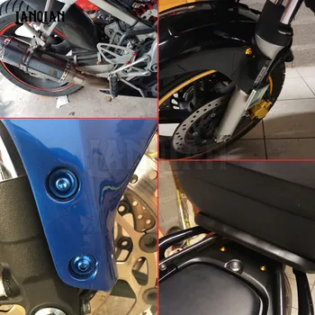 10VNT 6mm CNC motociklo kėbulu lauktuvės varžtai varžtai Honda CB600F CBR600F CB CBR 600F CB600 CBR600 600