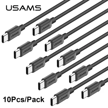 10vnt/Daug USAMS USB Tipo C Kabelio Tipas-C Kabelio 
