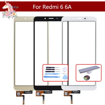 10vnt/daug Xiaomi Redmi 6 Redmi 6A Jutiklinis Ekranas skaitmeninis keitiklis Touch Panel Jutiklis Priekinės Stiklo Jutiklinis ekranas NE LCD