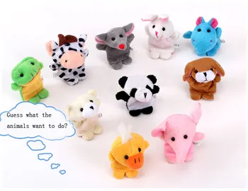 10vnt Gyvūnų Piršto Lėlių Pliušinis Vaikų Kūdikių Ankstyvojo Ugdymo Žaislai Dovana Kūdikio Žaislas