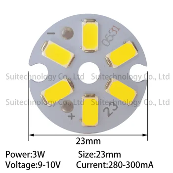 10vnt SMD5730 LED PCB 3W 23 mm Šviesos valdybos Aliuminio plokštės Balta / Natūrali Balta / Šiltai Balta Šviesos Šaltinis, 