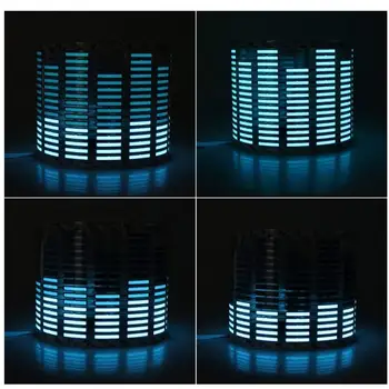 114x30cm Automobilių Mėlyna LED Muzikos Ritmą Blykstė Įjungta Garso Jutiklis Ekvalaizeris Galinio Stiklų Lipdukas Stilius Neoninės Lempos