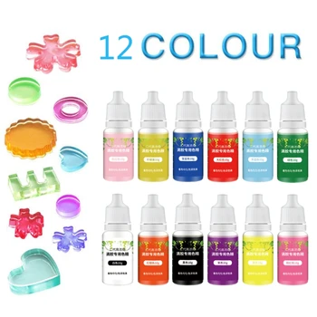 12 Spalvų Epoksidine Derva, Pigmentas Rinkinys Skaidri Epoksidinė UV Derva, Dažymas, Dažų Pigmentas 10.26 Naujas