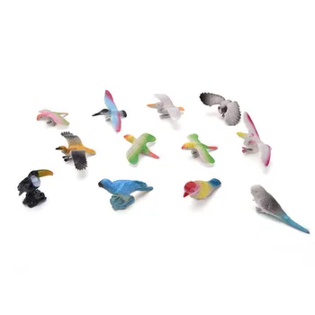 12 Vnt Daug Rūšių Paukščių Modelis Veiksmų Skaičiai Žaislų Rinkinys Plastiko paukščių Žaisti Geriausia Dovana vaikams, Vaikų Raidos Žaislas