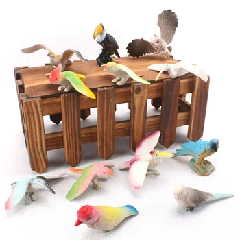 12 Vnt Daug Rūšių Paukščių Modelis Veiksmų Skaičiai Žaislų Rinkinys Plastiko paukščių Žaisti Geriausia Dovana vaikams, Vaikų Raidos Žaislas