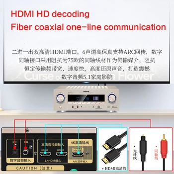 1200W Didelės Galios 5.1 Galios Stiprintuvas Namų Kino sistemos HDMI Dekodavimo Mažai Streso 
