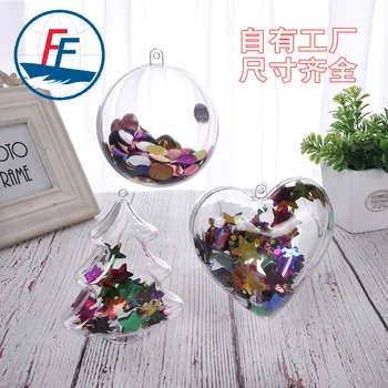 12cm10cm9cm8cm6cm Kalėdų kamuoliukus Širdies lašelinę turas didelio skaidraus plastiko tuščiaviduris kamuolys vestuvių saldainių pakuotės gėlių, dovanų dėžutėje