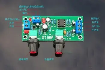 12V 24V Low-pass Filtras NE5532 žemų dažnių garsiakalbis Procesas priešstiprintuvio Preamp AMP Valdyba