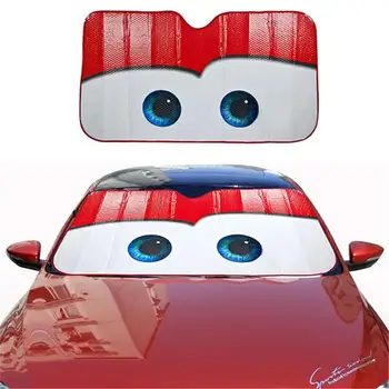 130x70CM Animacinių filmų Automobilio Skydelis Auto Saulės Apsaugos Folijos Akis Automobilio Priekinio Lango Stiklo Antveidis Universaliųjų Automobilių Padengti Automobilio stiliaus