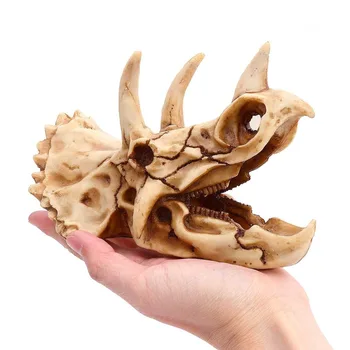 13cm*8cm*10cm PASIDARYK pats Sakai Dinozaurų Triceratopsas Kaukolės Kaulų Gyvūnų Modelio Amatų Skeletas edukologija Žaislas Naujųjų Metų Dovana