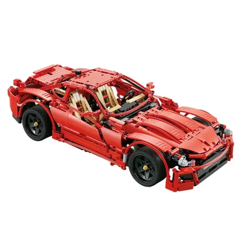 1441PCS Raudona Sporto Lenktynių Automobilio Modelis 1:10, Nustatyti Technologija, Statyba Blokai SS Automobilių Transporto priemonių Rinkinį Plytų Žaislai Vaikams Dovanos