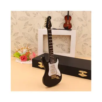 14cm Mini elektrine Gitara Modelio Miniatiūra Guitarra Replika Dovana su Byla Stovėti 831C