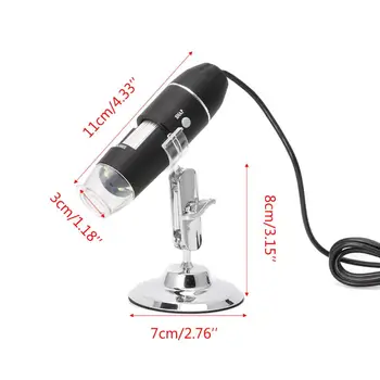 1600X USB Skaitmeninis Mikroskopas su Kamera Endoskopą 8LED didinamasis stiklas su Paspaudę Stovėti 28TC