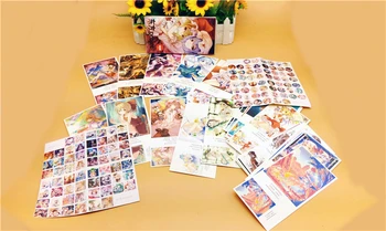 1660pcs/Box TouHou Project Atvirukų Anime Po pranešimai Kortelės, Dovanų Kortelės
