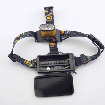 18650 Įkraunamas LED Žibintas T6 USB Galvos Žibintuvėlis, Kempingas priekinis žibintas Dual Lempos Šviesos Žibintuvėlis Lanterna