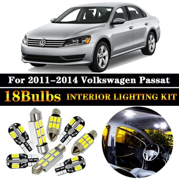 18pcs LED Interjero dome žemėlapio skaitymo Lemputės lemputės Rinkinys 2011-m. Volkswagen Passat B7 Variantas versija Turto ( 365 ) TIK
