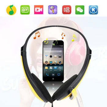 1pc 3.5 mm Over-ear Žaidimų Ausinės Stereo Ausinės-Raudona Geltona Mėlyna Ausines Su Mikrofonu Nešiojamas PC Kompiuteris Tablet MP3