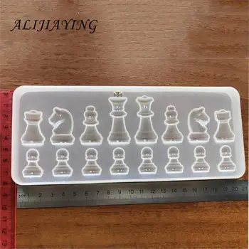 1pc Silikono Šachmatų Formos Pelėsių Cukraus Amatų tortas dekoravimo priemonė, kepimo įrankiai pyragai 