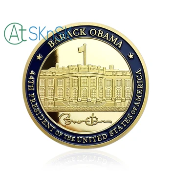 1PC tai 44th Antspaudas, Jungtinių amerikos valstijų Prezidentas Barackas Obama Baltųjų rūmų Erelis Pasirašė Iššūkis, Monetų Kolekcionieriams Dovanos