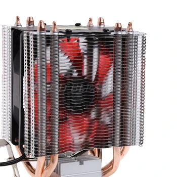 1PC Terminis Tepalas + 4 Heatpipe 130W Raudona CPU Aušintuvo 3-Pin Ventiliatoriaus Heatsink Intel LGA2011 AMD AM2 754 Lašas Laivybos
