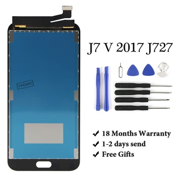 1PCS Samsung J7 V 2017 J727 LCD geros kokybės Ekranas skaitmeninis keitiklis Asamblėjos pakeitimo 