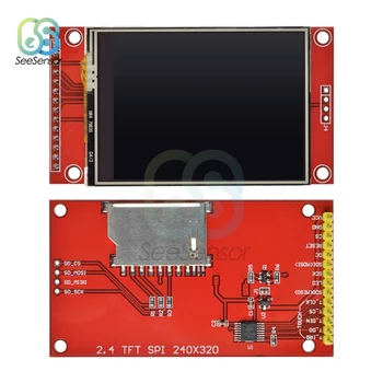 2,4 colių 240x320 SPI TFT LCD Nuoseklųjį Prievadą Modulis 5V/3.3 V PCB Adapteris Micro SD Kortelės ILI9341 LCD Ekranas Baltos spalvos LED, dėl minėto sprendimo arduino