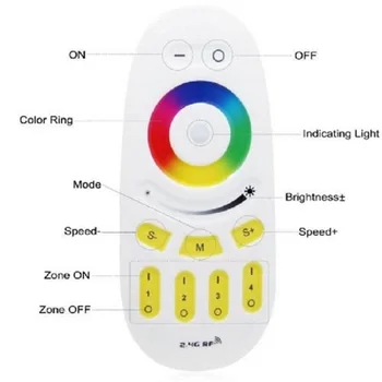 2.4 G Mi šviesos RF Nuotolinio +4-zona, RGB Valdiklis +WiFi iBOX 3528 5050 Juostelės lemputė 