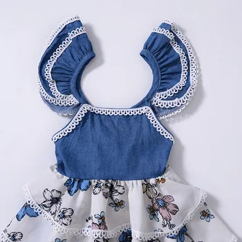 2-6Yrs Naujo Dizaino Kūdikių Mados Spausdinti Sluoksnių Suknelė Vaikų Mergaičių Gražių Drabužių