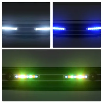 2 Vnt Automobilių Žibintus Optikos nereikia Išorinio Maitinimo Automobilių Dienos Vėjo Energija 8 LED Dienos šviesos lemputė, priekinis Žibintas