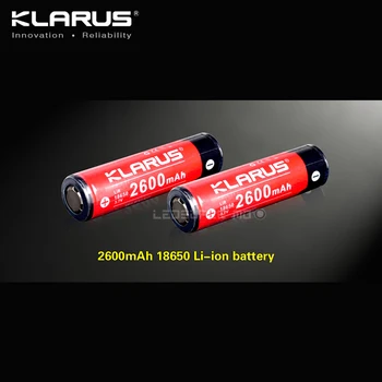 2 vnt Nešiojami Apšvietimo Reikmenys KLARUS LiR 18650 Li-ion 2600mAh Baterija 3.7 V