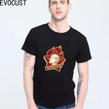 2017 mados SOVIETŲ SĄJUNGA VISADA PASIRUOŠĘ LENINO CCCP SSRS viršūnes trumpomis rankovėmis T-shirt Medvilnės Lycra Vyrų marškinėliai Naujas