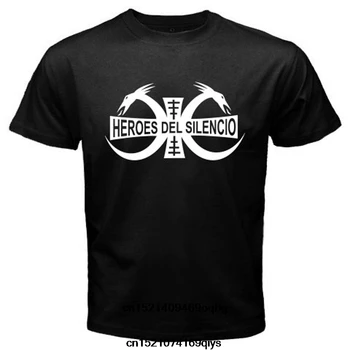 2018 D Herojai Del Silencio Roko Grupės Logo Dizainas Populiarus Marškinėliai Hipster Viršūnes Cool Trumpas Rankovės Tees
