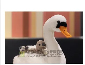 2018 naujas Baltoji gulbė lėlės swan motinos ir vaiko įdaryti žaislas ir juoda balta gulbė modeliavimas pliušiniai žaislai