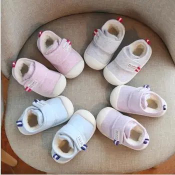2019 baby kūdikių bamblys mergina batai Berniukams žieminiai vaikiški batai Mados maži Vaikai Batus, Šiltas Vaikai Medvilnės Batai
